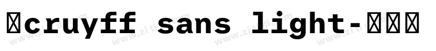 用cruyff sans light字体转换